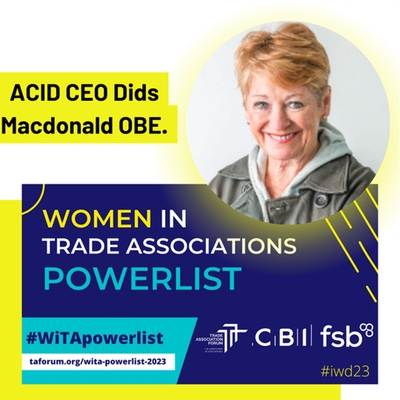 ACID CEO Dids Macdonald OBE is included in the Trade Association Powerlist 2023