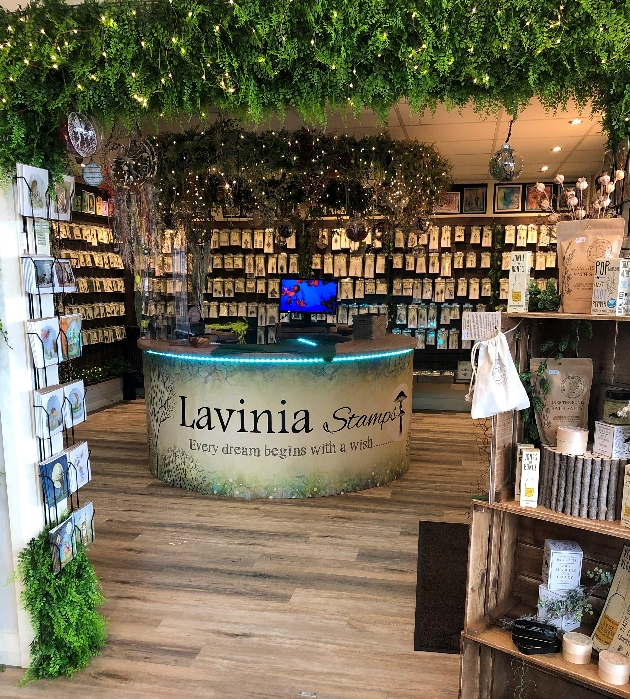 Lavinia Stamps display