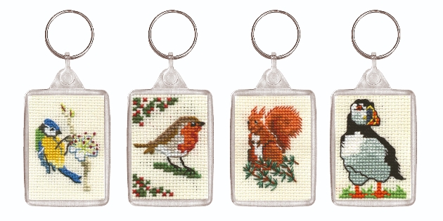 range of cross stitch key ring kits