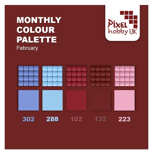 Pixel monthly colour palette