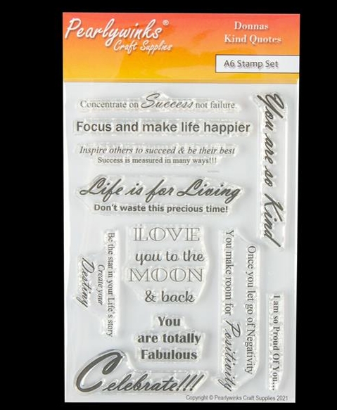clear kind quotes stamp kit