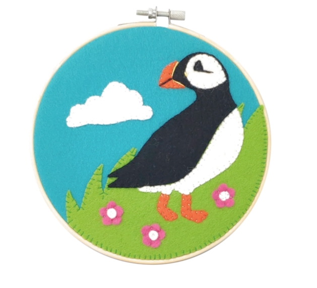 felt applique kit of a puffin