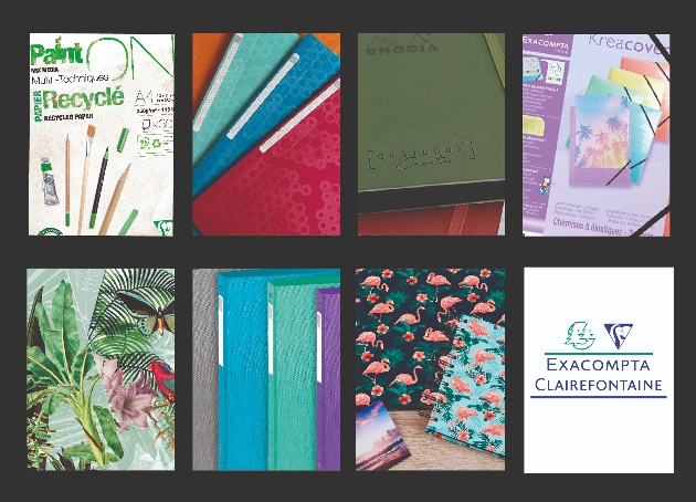 montage of stationery products from ExaClair