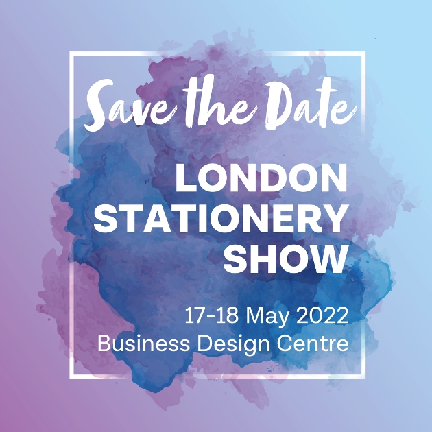 Save the date logo for London Stationery Show 2022