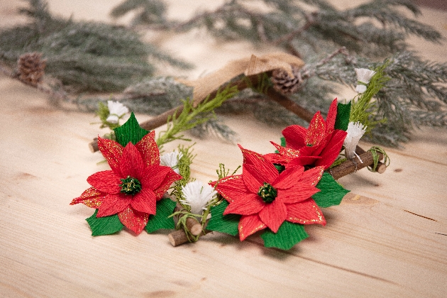 Christmas florist crepe paper kit garland