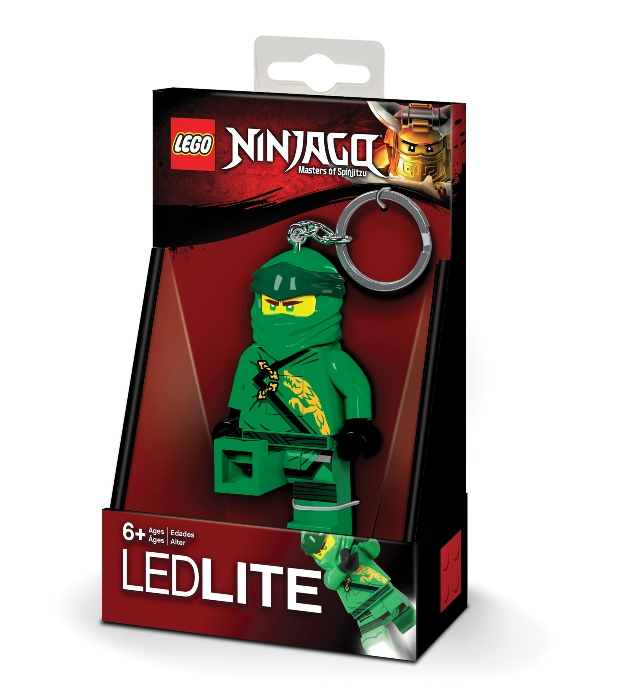 Green Ninjago keyring in packaging