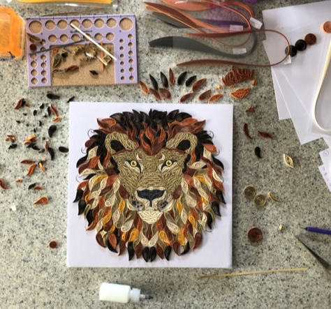 paper quilling lion set