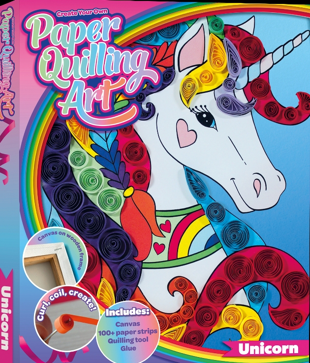 paper quilling children's craft kit in unicorn design