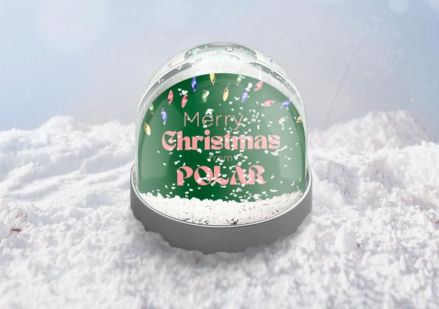 personalised green snow globe