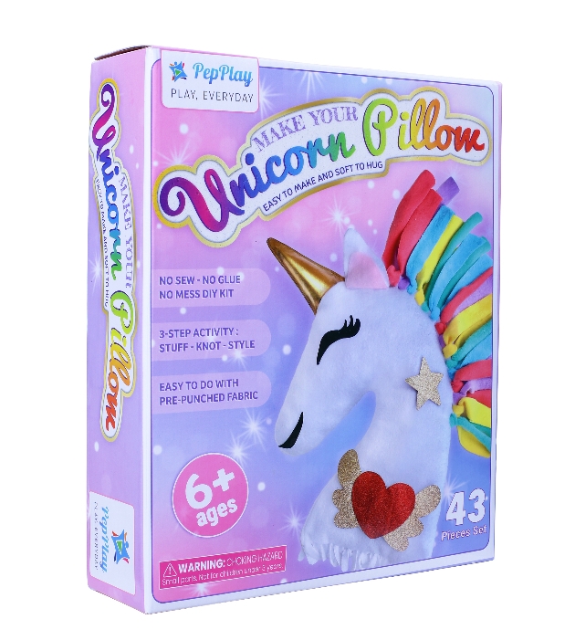 craft kit box of a unicorn pillow