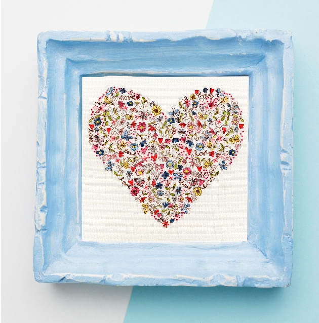 heart cross stitch