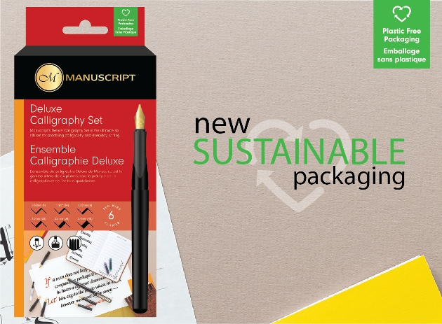 Manuscript Brands calligraphy set in recyclable packaging