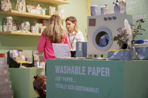 washable paper stand at an exhibition