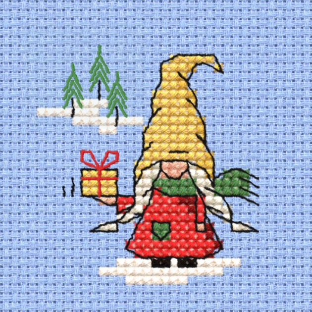 gnome cross stitch