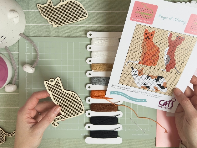 cat cross stitch kit