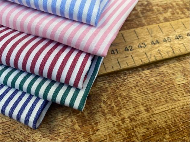swatches of striped fabric
