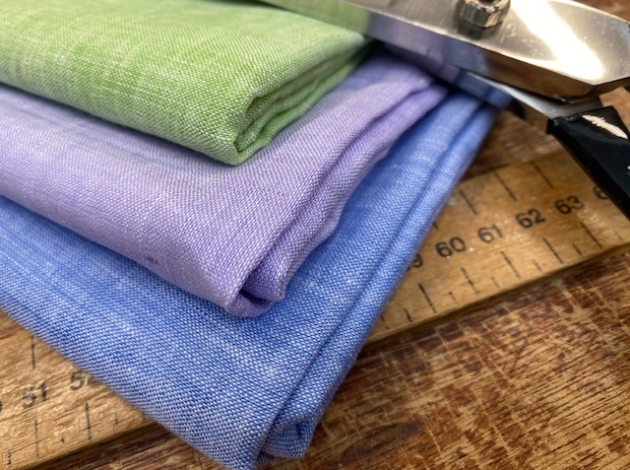 swatches of plain coloured fabrics