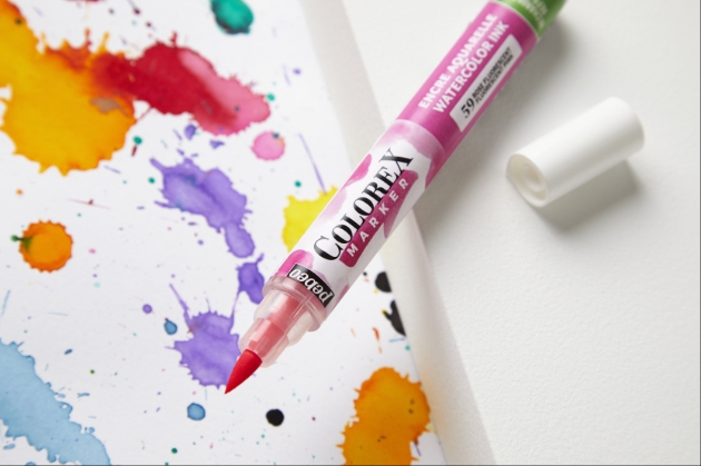 watercolour paint marks on paper