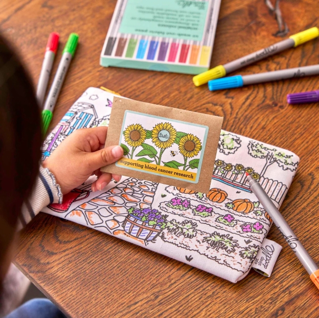 white pencil case to colour in