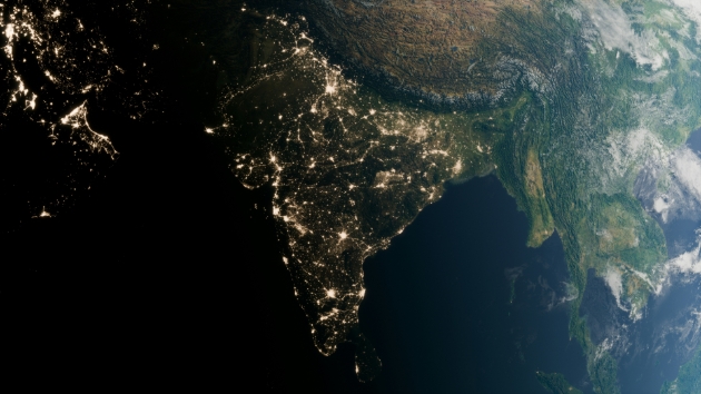 shot from space of India