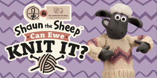Shaun the Sheep infographic for nationwide knitting campaign