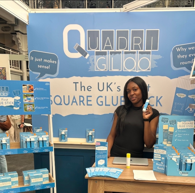 trade fair stand for glue sticks