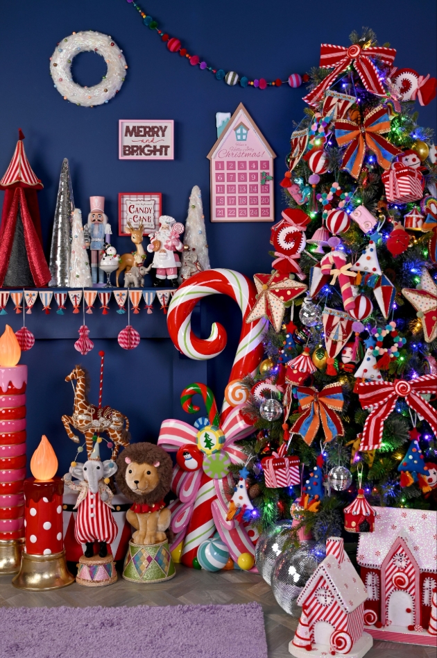 bright candycane homeware scene