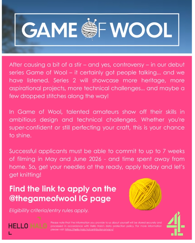Game of Wool Series 2 Applications  callout
