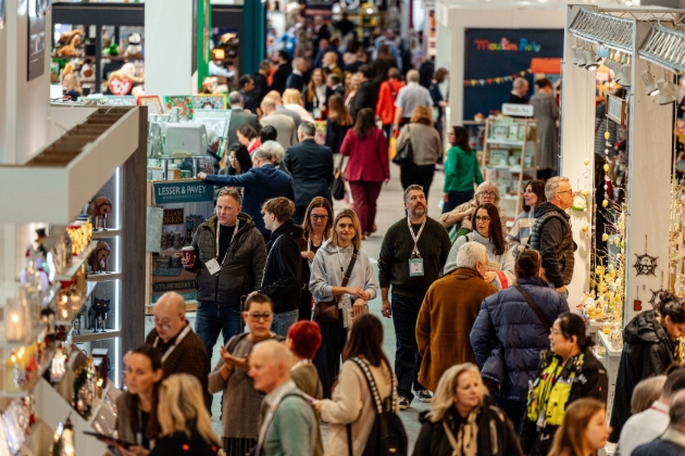 busy trade fair aisles